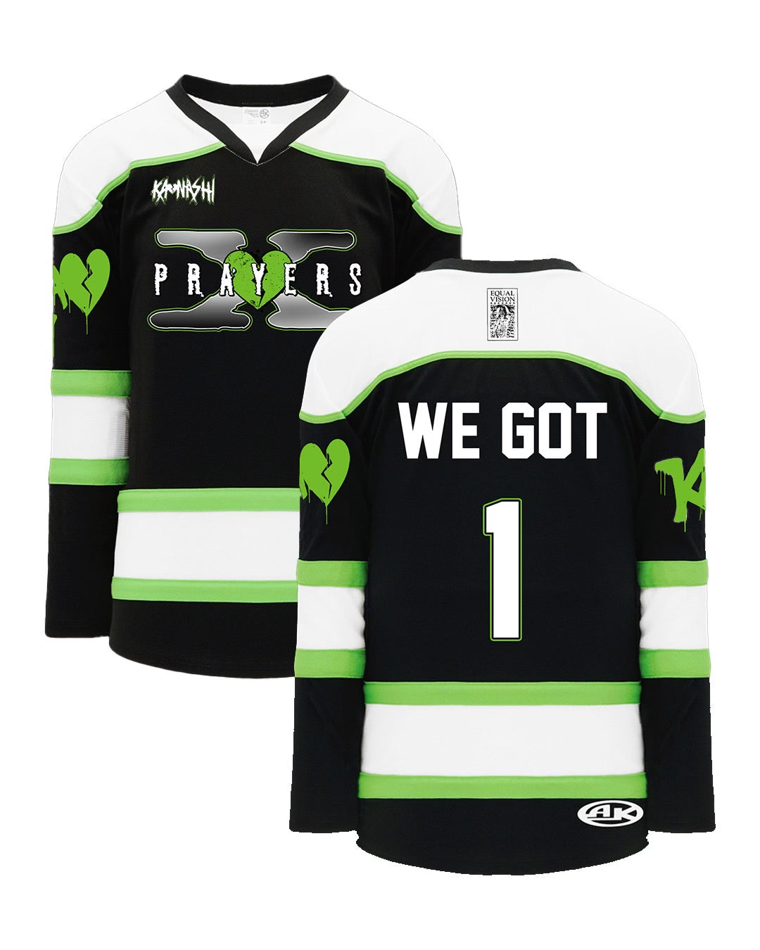 Green/Black Ex-Prayers Hockey Jersey
